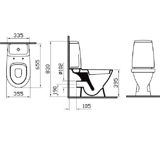 Комплект унитаза Vitra Grand c сиденьем микролифт 9763B003-7200