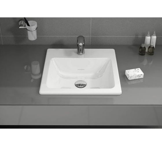 Раковина Vitra S20 накладная, прямоугольная, 55 см. 5465B003-0001
