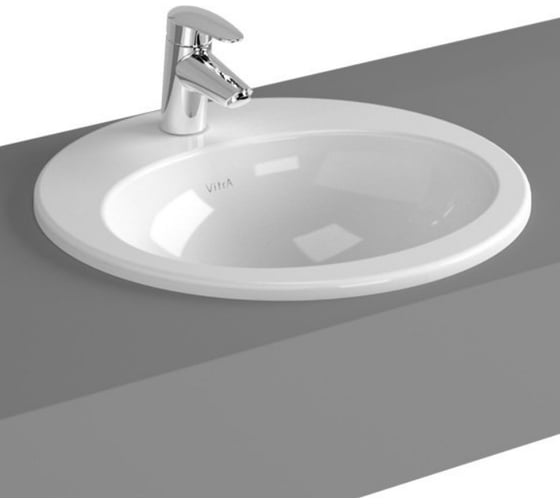 Раковина Vitra S20 накладная, круглая, 53 см. 5468B003-0001