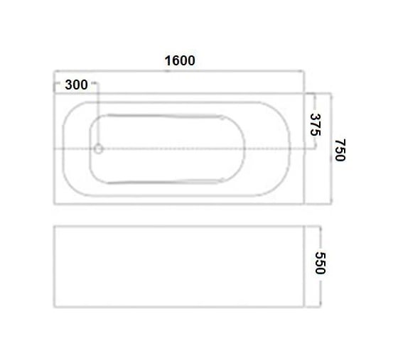 Акриловая ванна WeltWasser WW HB OKER 160х75х55 без экрана 160/75 WT 10000005716