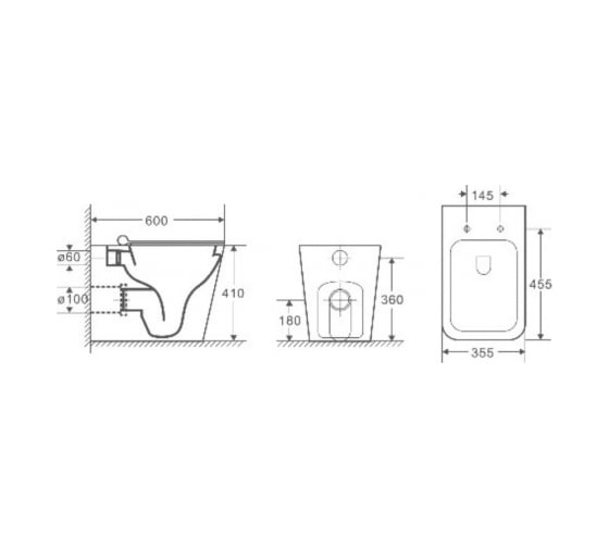 Напольный унитаз WeltWasser WW GELBACH матовый черный 002 MT-BL 10000003698