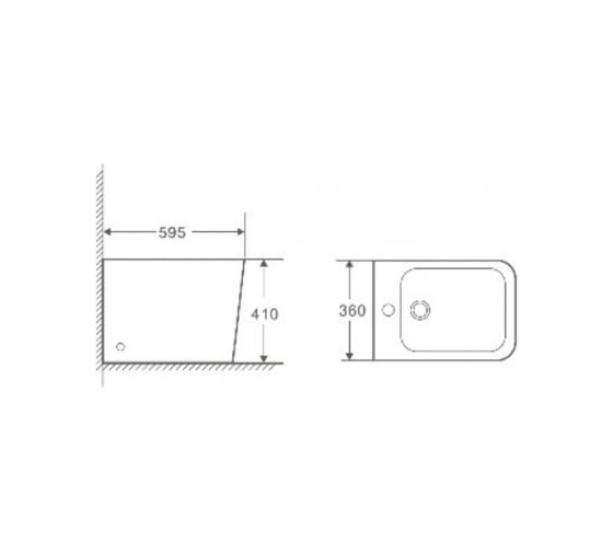 Напольное биде WeltWasser WW GELBACH белый глянец 003 GL-WT 10000003744