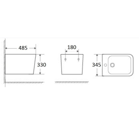 Подвесное биде WeltWasser WW GELBACH белый глянец 005 GL-WT 10000003754
