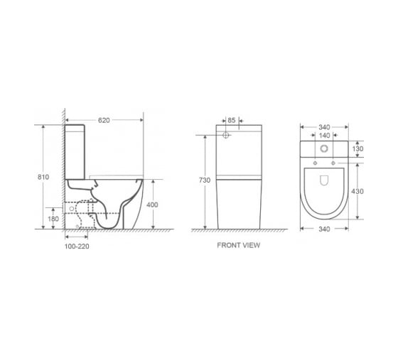Унитаз-компакт WeltWasser WW MERZBACH черный матовый 001 MT-BL 10000003724