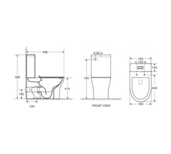 Унитаз-компакт WeltWasser WW TELBACH белый глянец 001 GL-WT 10000003776