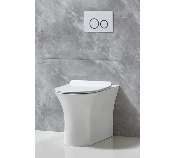 Приставной безободковый унитаз BelBagno ANCONA полное примыкание, P-trap BB1224CBR-P