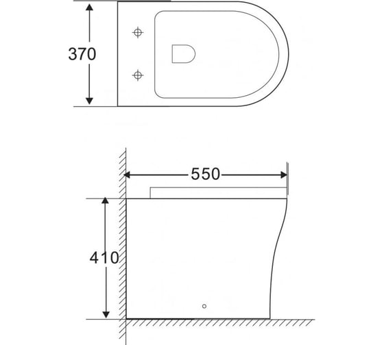 Приставной безободковый унитаз BelBagno ANCONA полное примыкание, P-trap BB1224CBR-P