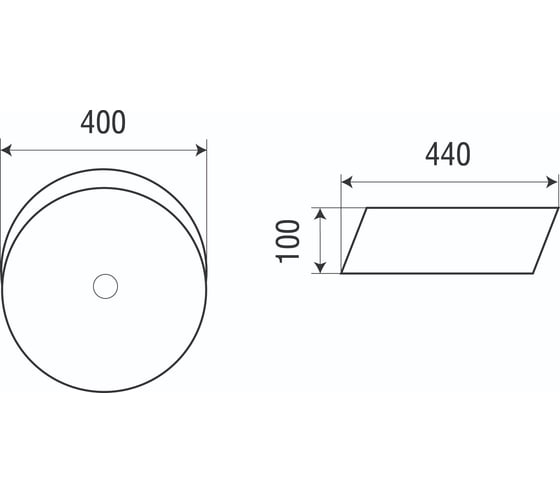 Накладная раковина WeltWasser WW ELBACH 400х440х100 3264 10000003828