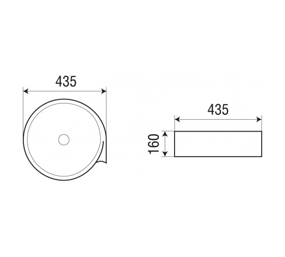 Накладная раковина WeltWasser WW ELBACH 435х435х160 3261 10000004570