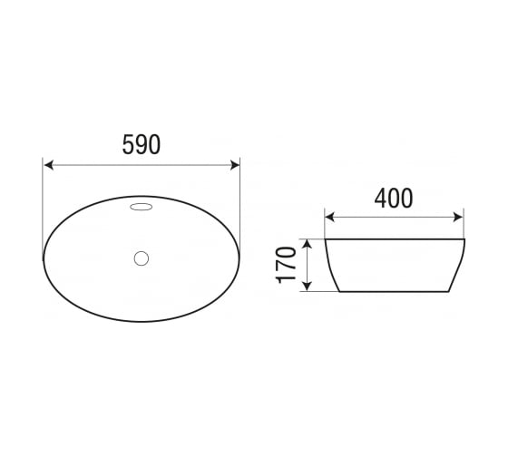 Врезная раковина WeltWasser WW ELBACH 590х400х170 4028 10000004589