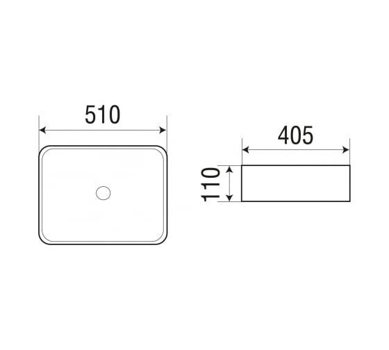 Накладная раковина WeltWasser WW ELBACH матовая черная, 510х405х110 2178 MB 10000004509