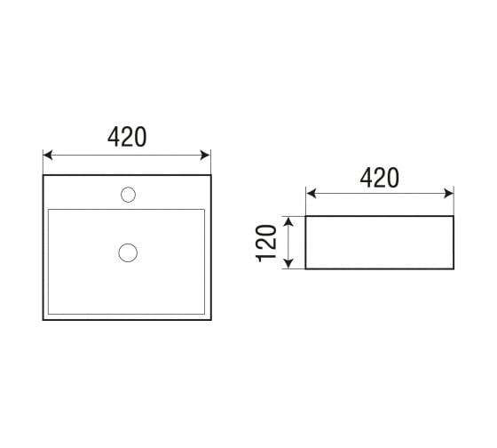 Накладная раковина WeltWasser WW ELBACH матовая белая, 420х420х120 2177 MW 10000004643