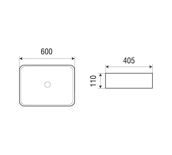 Накладная раковина WeltWasser WW ELBACH матовая черная, 600х405х110 2174 MB 10000004508