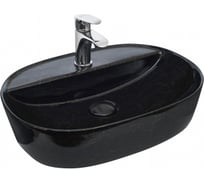 Накладная раковина WeltWasser WW ELBACH мрамор, черная с золотом, 505х385х120 2202 K509 10000004548