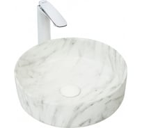 Накладная раковина WeltWasser WW ELBACH мрамор, белая с серым, 355х355х120 3134 M820 10000004541