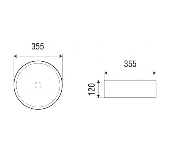 Накладная раковина WeltWasser WW ELBACH матовая белая, 355х355х120 3134 MW 10000004644
