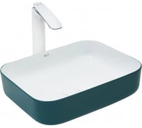 Накладная раковина WeltWasser WW ELBACH матовая темно-зеленая белая, 500х390х140 M2195 DGW 10000004532