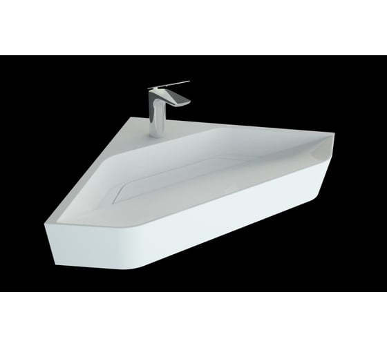 Угловая раковина ANDREA Quartz 50х50 с крепежом 4680028070320 1