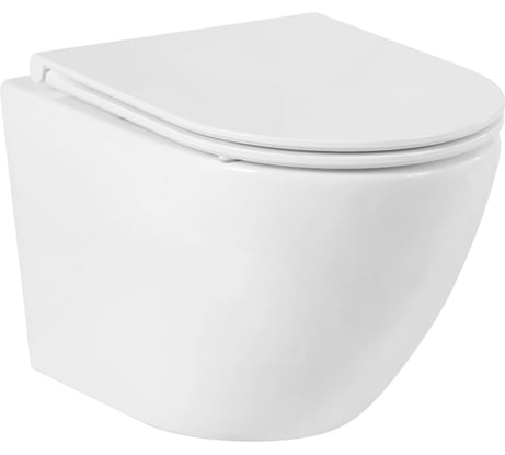 Подвесной безободковый унитаз BelBagno SFERA-R P-trap BB046CHR