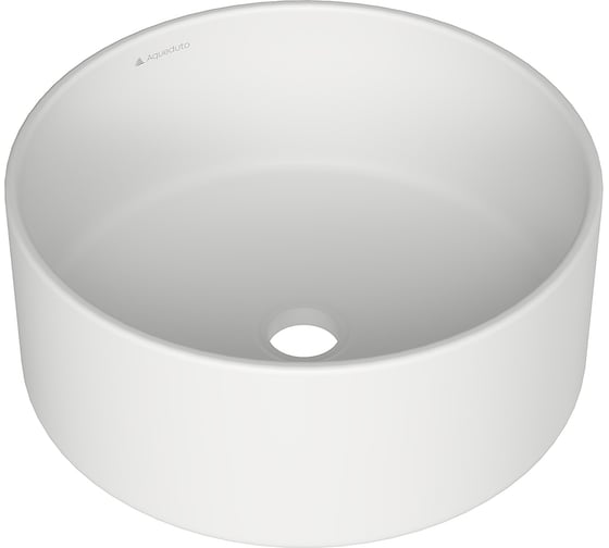 Накладная раковина AQUEDUTO AQD ESPIRAL круглая D400, белый матовый ESP0120