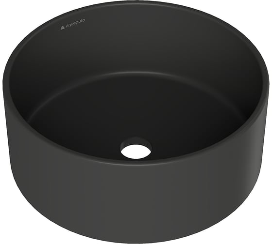 Накладная раковина AQUEDUTO AQD ESPIRAL круглая D400, черный матовый ESP0140