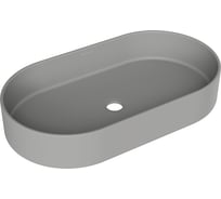 Накладная раковина AQUEDUTO AQD ESPIRAL овальная 390х600, серый матовый ESP0230