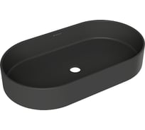 Накладная раковина AQUEDUTO AQD ESPIRAL овальная 390х600, черный матовый ESP0240