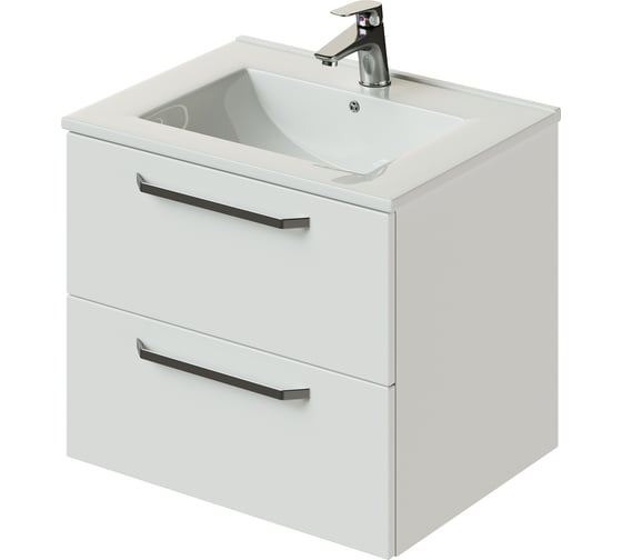 Подвесная тумба с раковиной ИТАНА White 60 609х470х520 22577