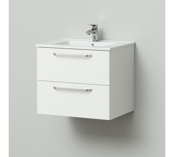 Подвесная тумба с раковиной ИТАНА White 60 609х470х520 22577