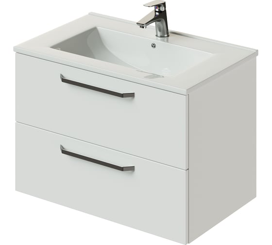 Подвесная тумба с раковиной ИТАНА White 75 750х465х520 44125 1