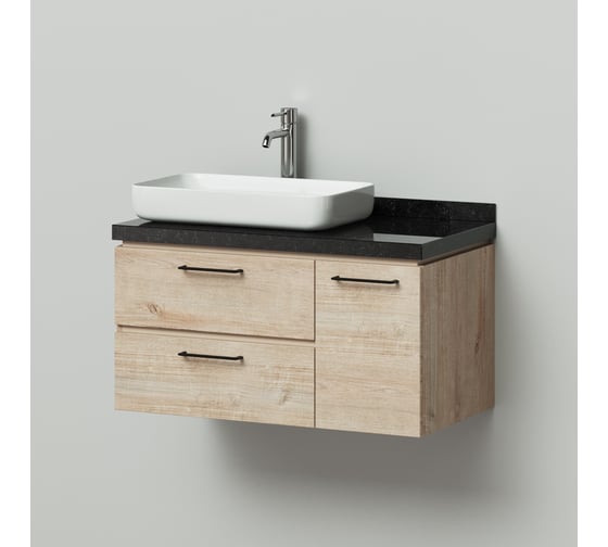 Подвесная тумба с раковиной ИТАНА Wood 90 900х500х505 29738