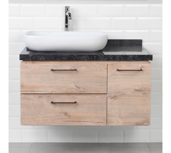 Подвесная тумба с раковиной ИТАНА Wood 90 900х500х505 29738