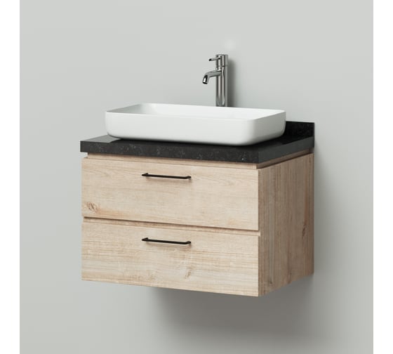 Подвесная тумба с раковиной ИТАНА Wood 70 700х500х505 55893