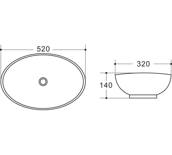 Керамическая накладная раковина BelBagno BB1147