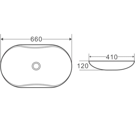 Керамическая накладная раковина BelBagno BB1334