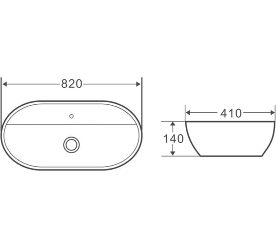 Керамическая накладная раковина BelBagno BB1347