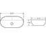 Керамическая накладная раковина BelBagno BB1347 4