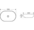 Керамическая накладная раковина BelBagno овальная BB1048 4