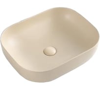 Керамическая накладная раковина BelBagno прямоугольная, бежевая матовая BB1302-H316