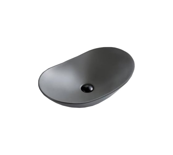 Керамическая накладная раковина BelBagno серая матовая BB1404-H311