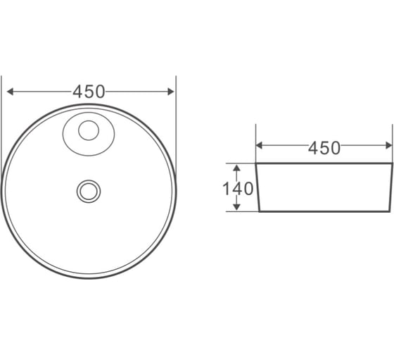 Керамическая накладная раковина BelBagno BB1306