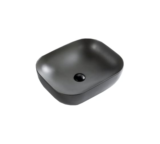 Керамическая накладная раковина BelBagno прямоугольная, серая матовая BB1302-H311