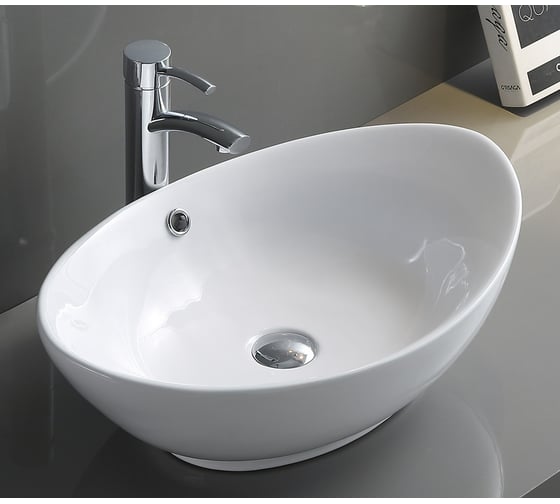 Керамическая накладная раковина BelBagno овальная BB1087