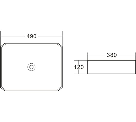 Керамическая накладная раковина BelBagno BB1386