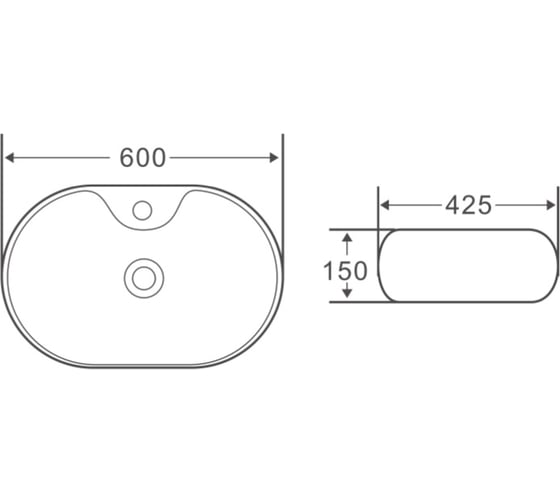 Керамическая накладная раковина BelBagno BB1151