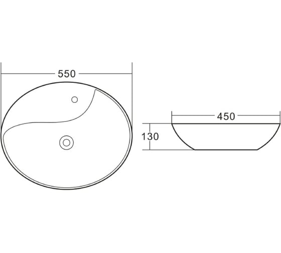 Керамическая накладная раковина BelBagno BB1370