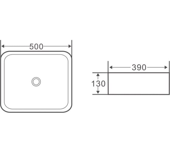 Керамическая накладная раковина BelBagno BB1304