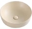 Керамическая накладная раковина BelBagno круглая, бежевая матовая BB1315-H316 1