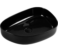 Керамическая накладная раковина BelBagno черная BB1435-NERO