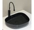 Керамическая накладная раковина BelBagno черная BB1435-NERO 3